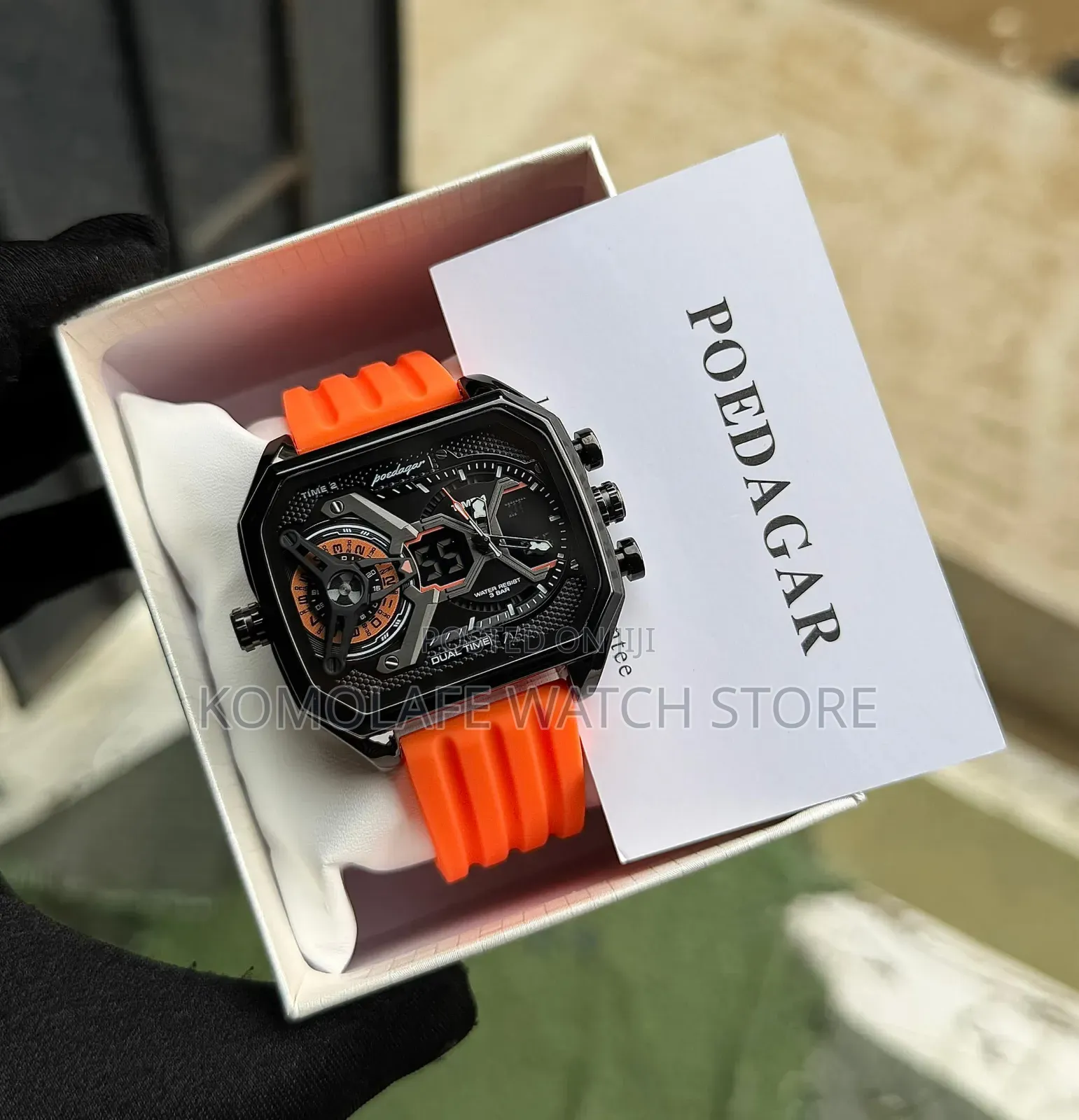 Poedagar Rubber Double Timepiece