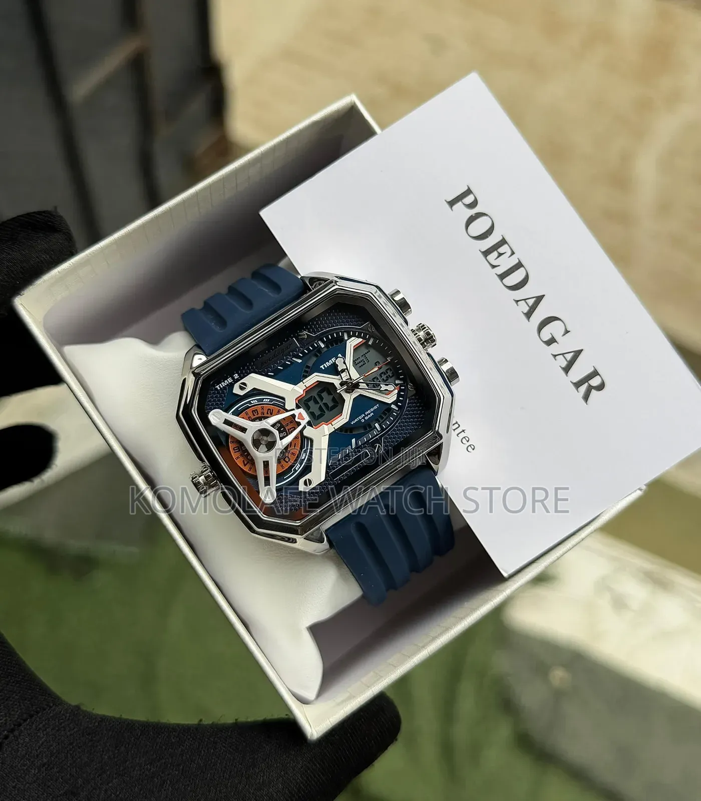 Poedagar Rubber Double Timepiece