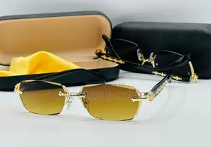 Cartier Style Luxury Rimless Sunglasses