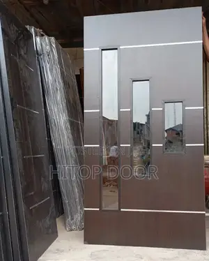 Classic HDF Wenge Glass Door With Frame and Architrave