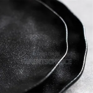 Melamine Designer Rock Round Plate - 12pcs