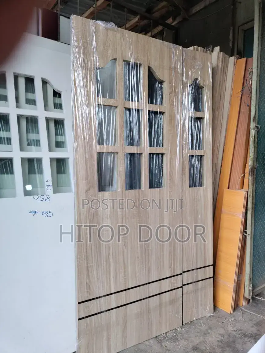 Modern HDF Glass Door With Frame and Architrave