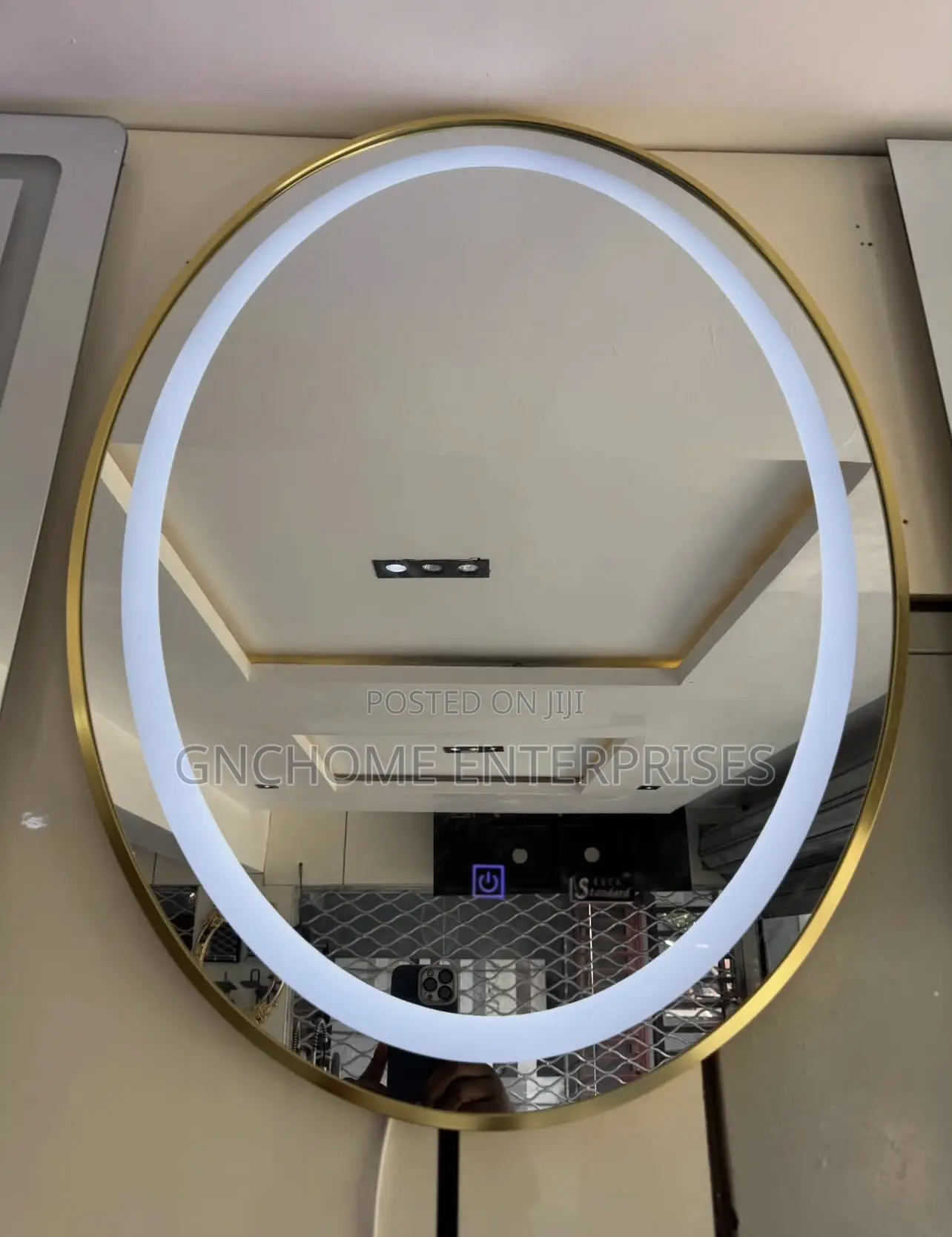 Gold Frame Led Light Mirror 80:60cm