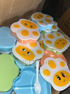 Children Snack Plate With Fork