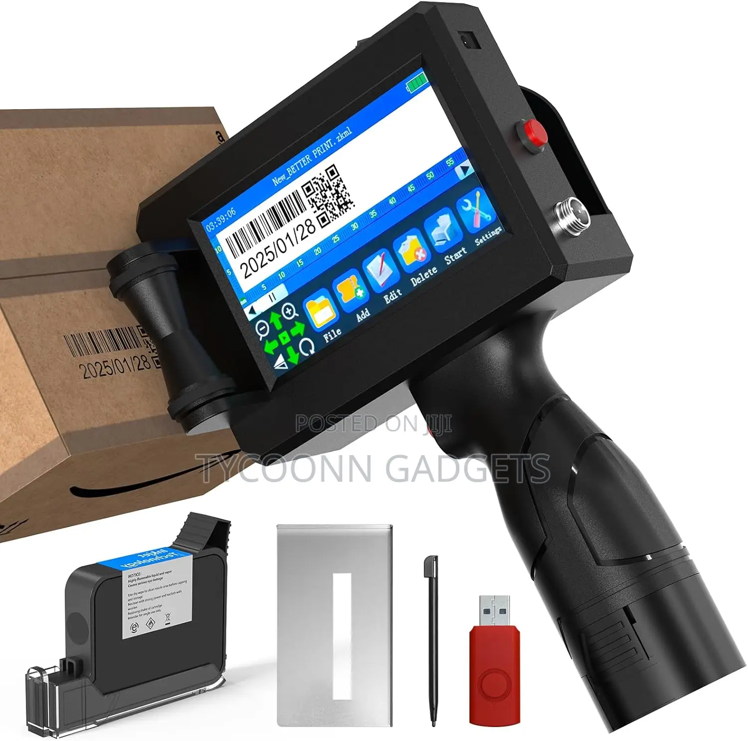 Handheld Inkjet Printer Fast-Drying Ink for Label/Image/Date/Bar Code