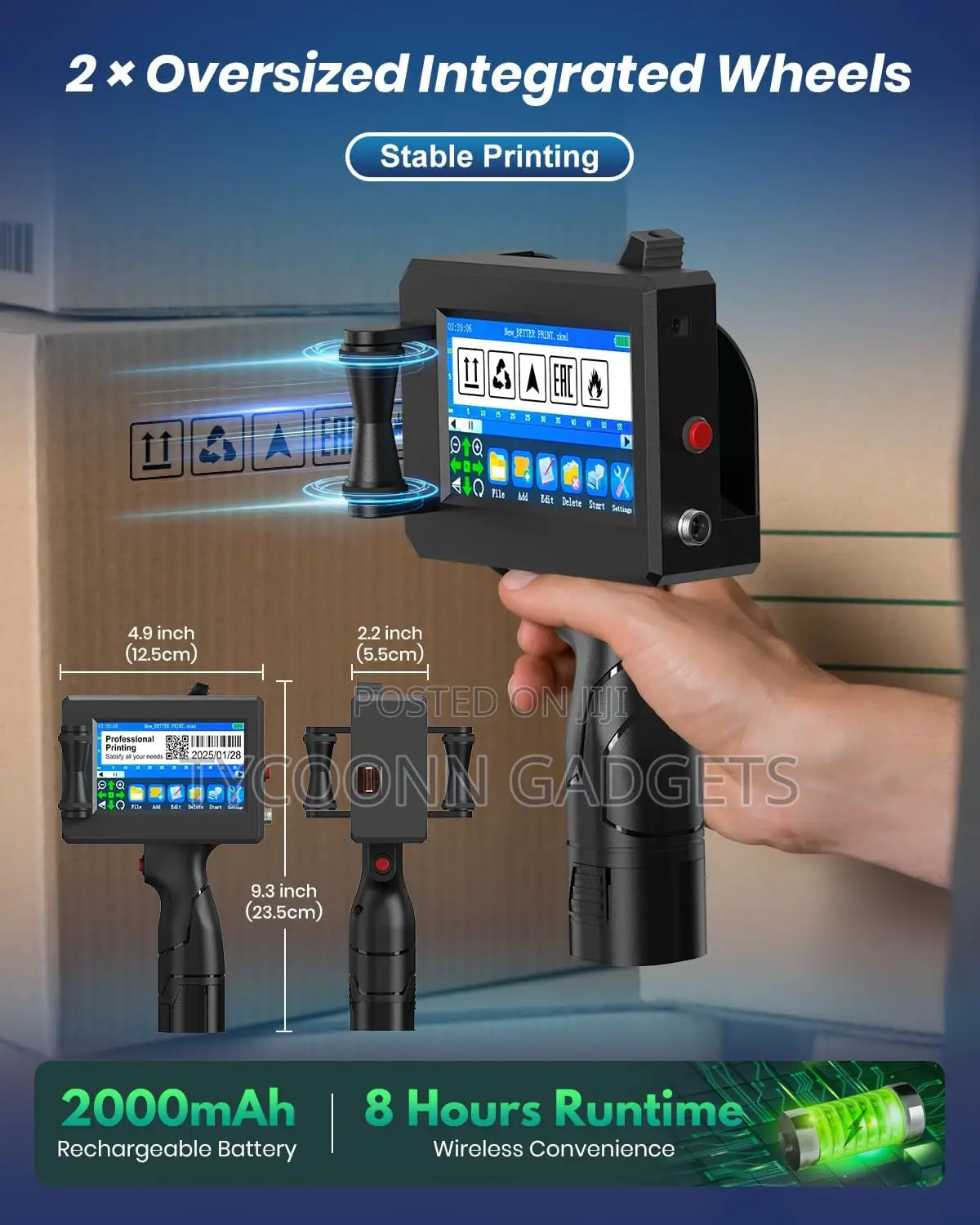 Handheld Inkjet Printer Fast-Drying Ink for Label/Image/Date/Bar Code