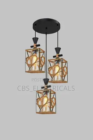 Rustic Industrial Triple Pendant