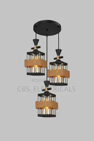 Rustic Industrial Triple Pendant