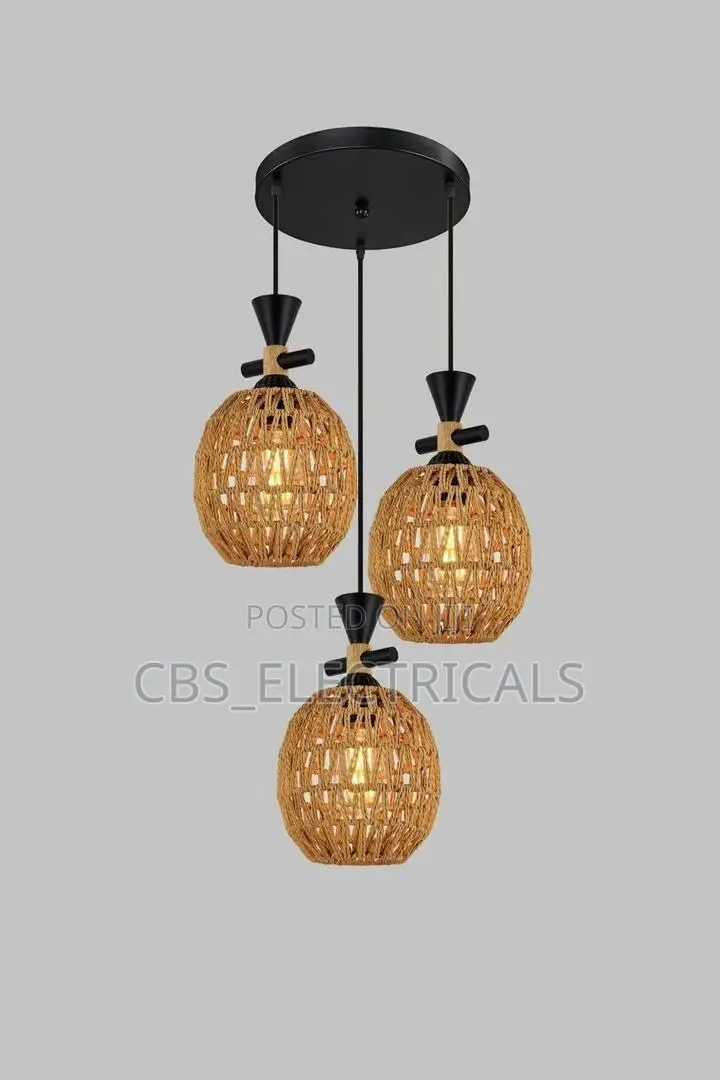 Rustic Industrial Triple Pendant