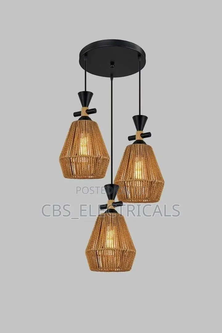 Rustic Industrial Triple Pendant