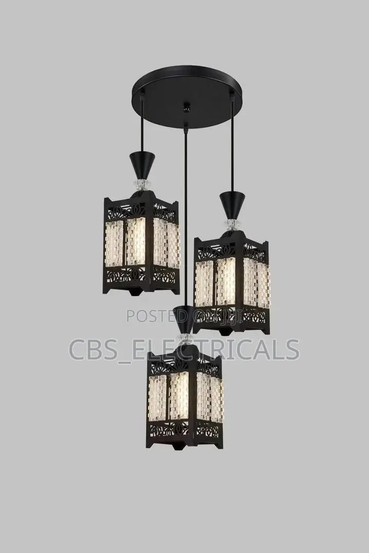 Rustic Industrial Triple Pendant