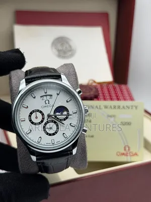 *Omega Watch* _Leather Strap_ _Active Chronograph