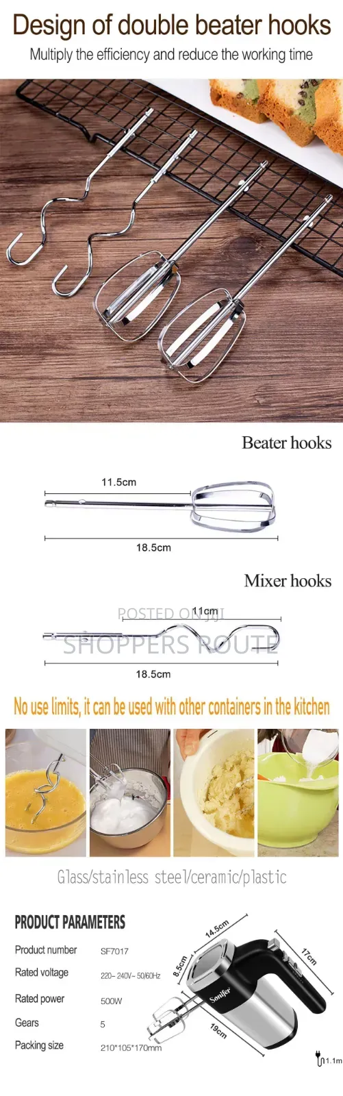 Sonifer Hand Mixer Sf 7023