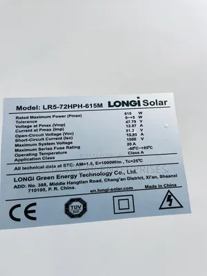 615watts Longi Solar Panel