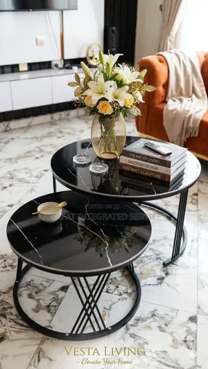 2in1 Marble Top Centre Table