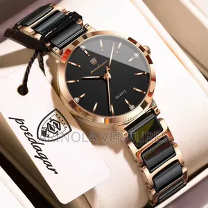 *Poedagar Ladies Watch* _Ceramic and Stainless Strap_ Waterproofs W