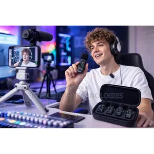 T90 4-in-1 Wireless Lavalier Microphone