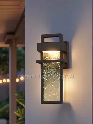 Modern Led Wall Light-Geometric Black Outdoor/Indoor Sconce.