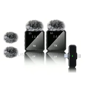 F15-2 Wireless 2 in 1 Type C + iPhone Noise Cancellation Microphone