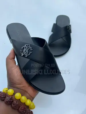 Original Robert Cavalli Leather Slippers