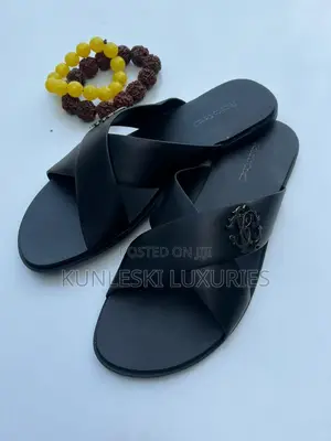 Original Robert Cavalli Leather Slippers