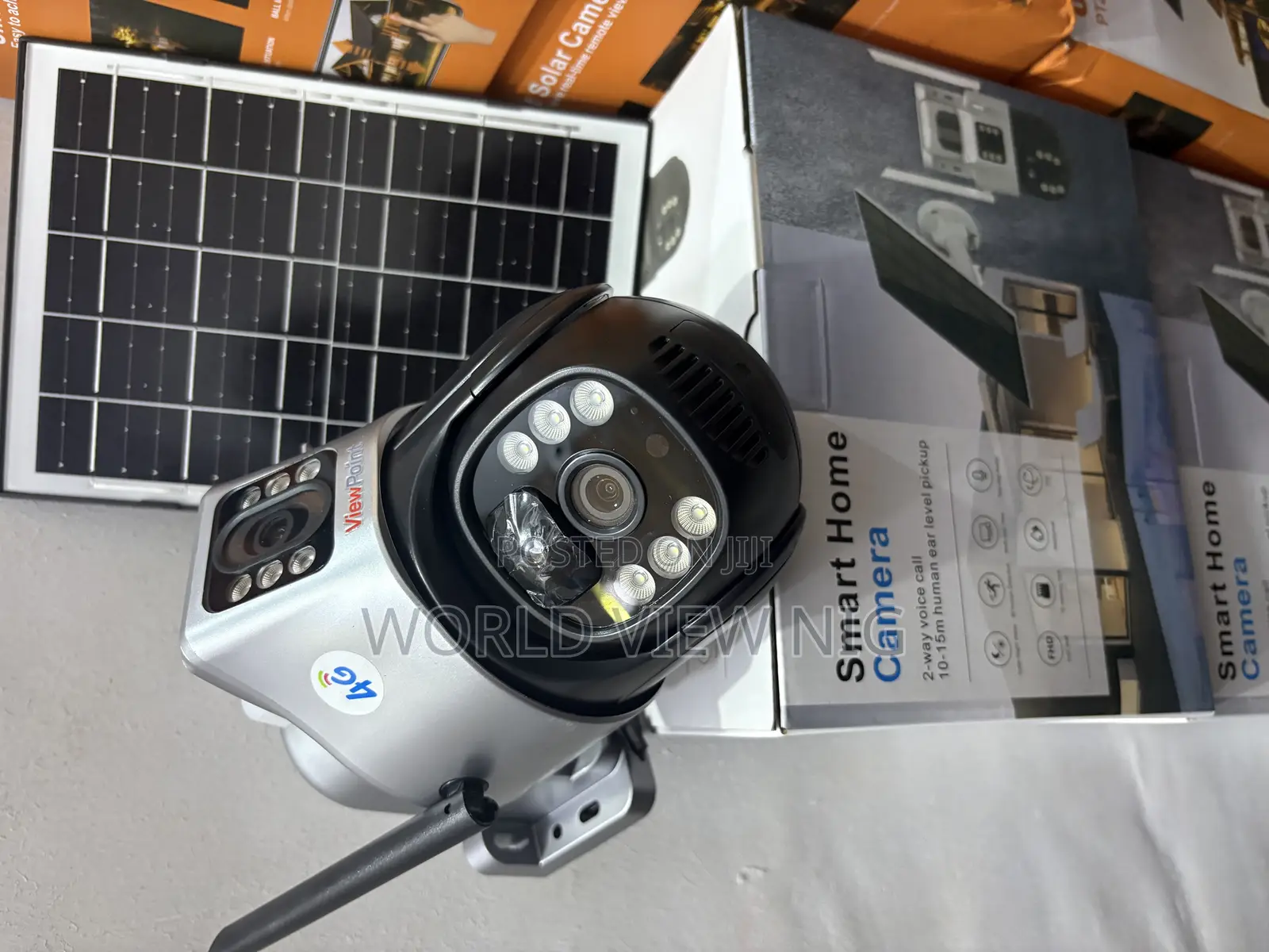 Solar CCTV Security Camera Dual Lens Sin Enabled