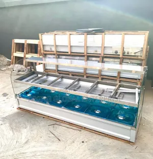 12 Plates Curved Glass Imported Food Display Warmer