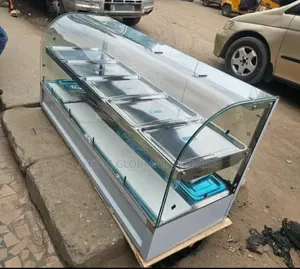 10 Plates Curved Glass Imported Food Display Warmer