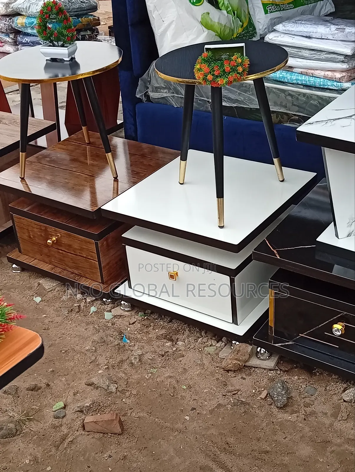 Box Center Table With Drawers