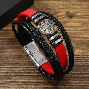 Quality Leather Magnetic Bracelet for Him