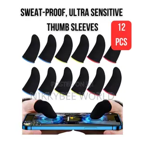 12 Pieces Finger Sleeve Mobile Gaming Thumb Sleeve Sets, Wasp Feelers