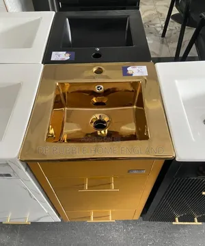 Gold Cabinet Basin