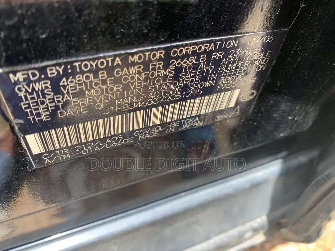 Lexus ES 350 2008 Black