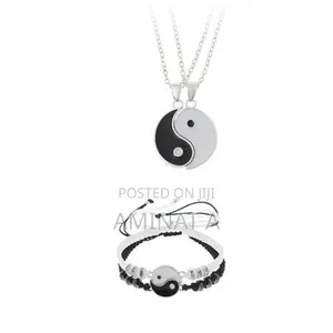 Couple Best Friend Necklace and Bangle - Gold or Silver