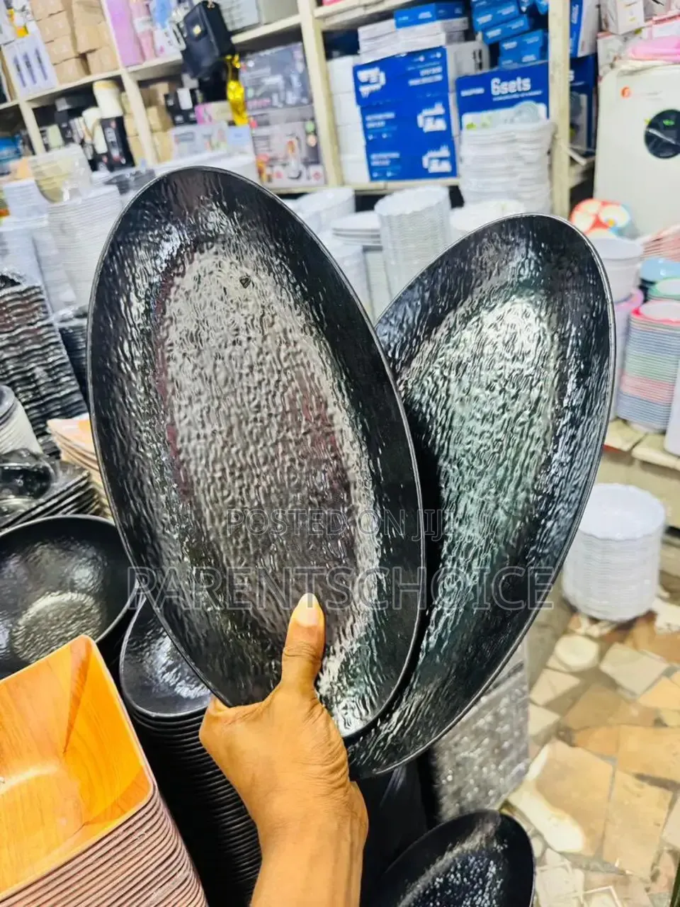 Oval-Shaped Melamine Unbreakable Fish Plate - 12pcs