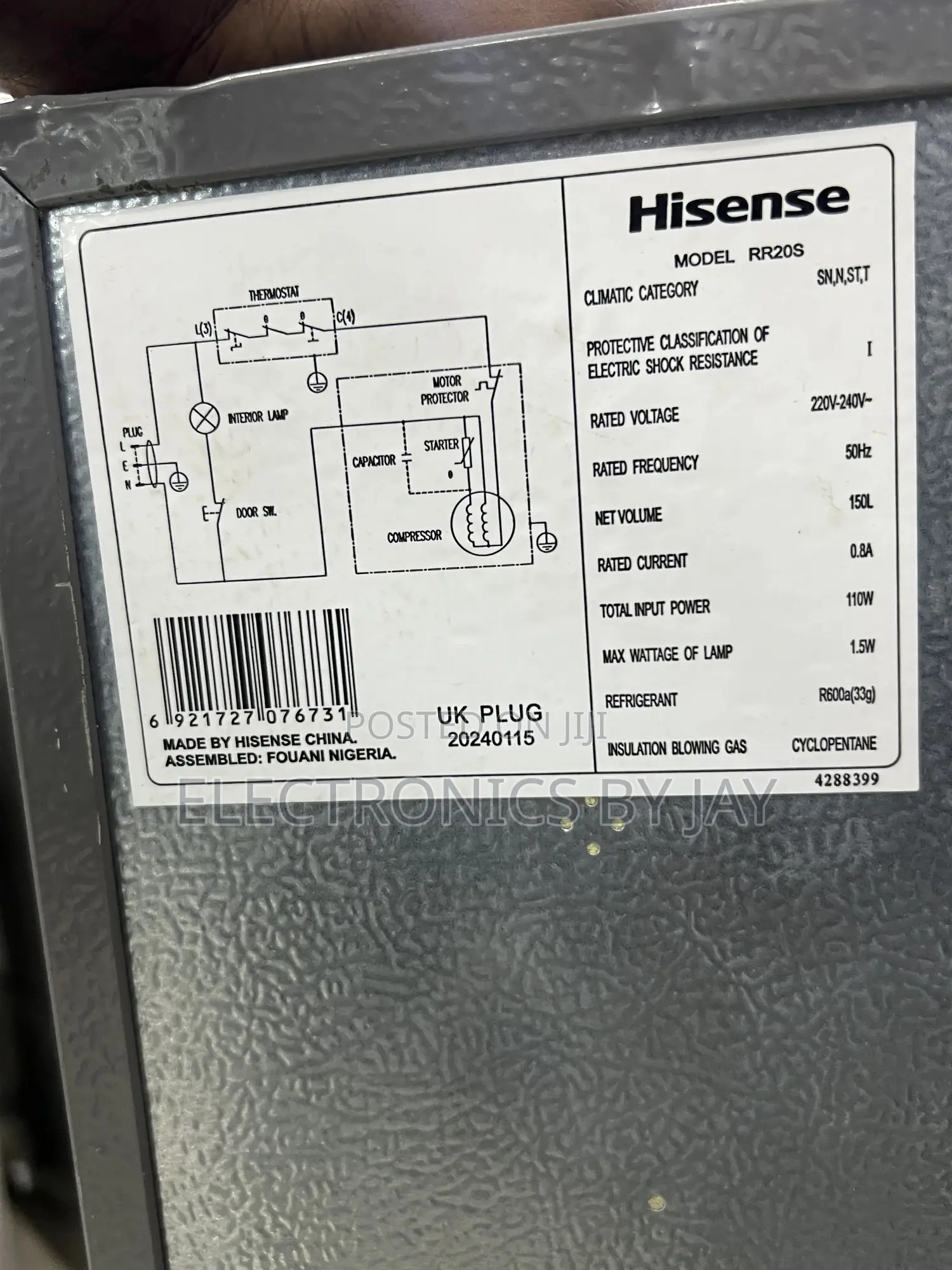 Hisense Ref 20rs