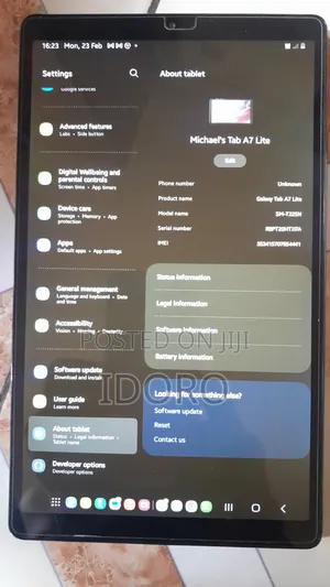 Samsung Galaxy Tab A7 Lite 32 GB Gray