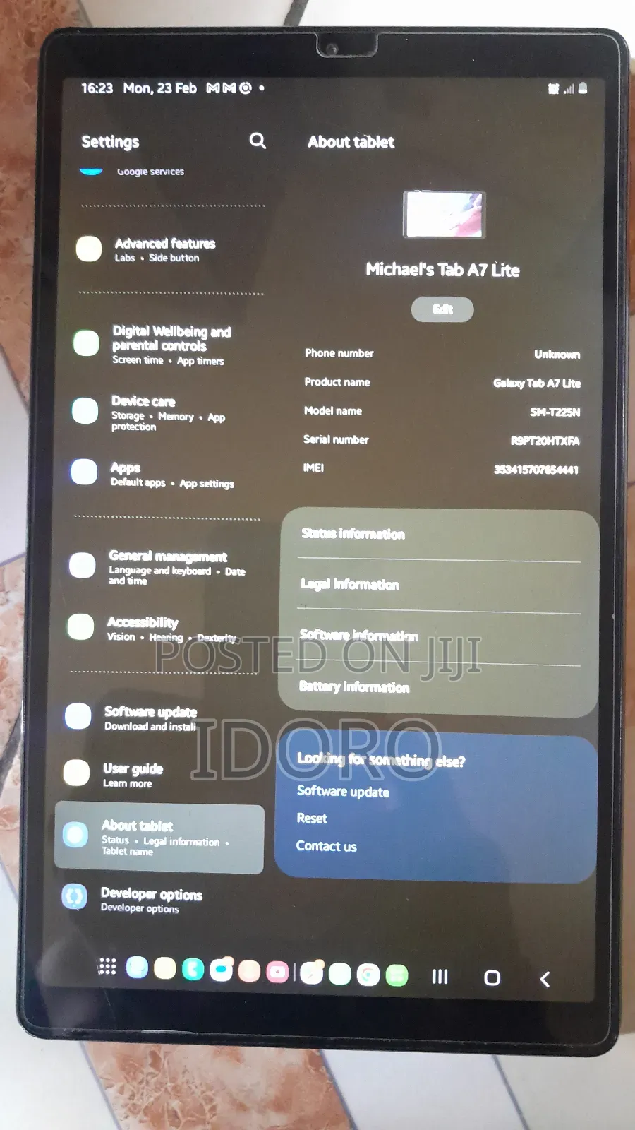 Samsung Galaxy Tab A7 Lite 32 GB Gray