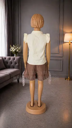 Cute Brownie Set Outfit [Cream/Brown]