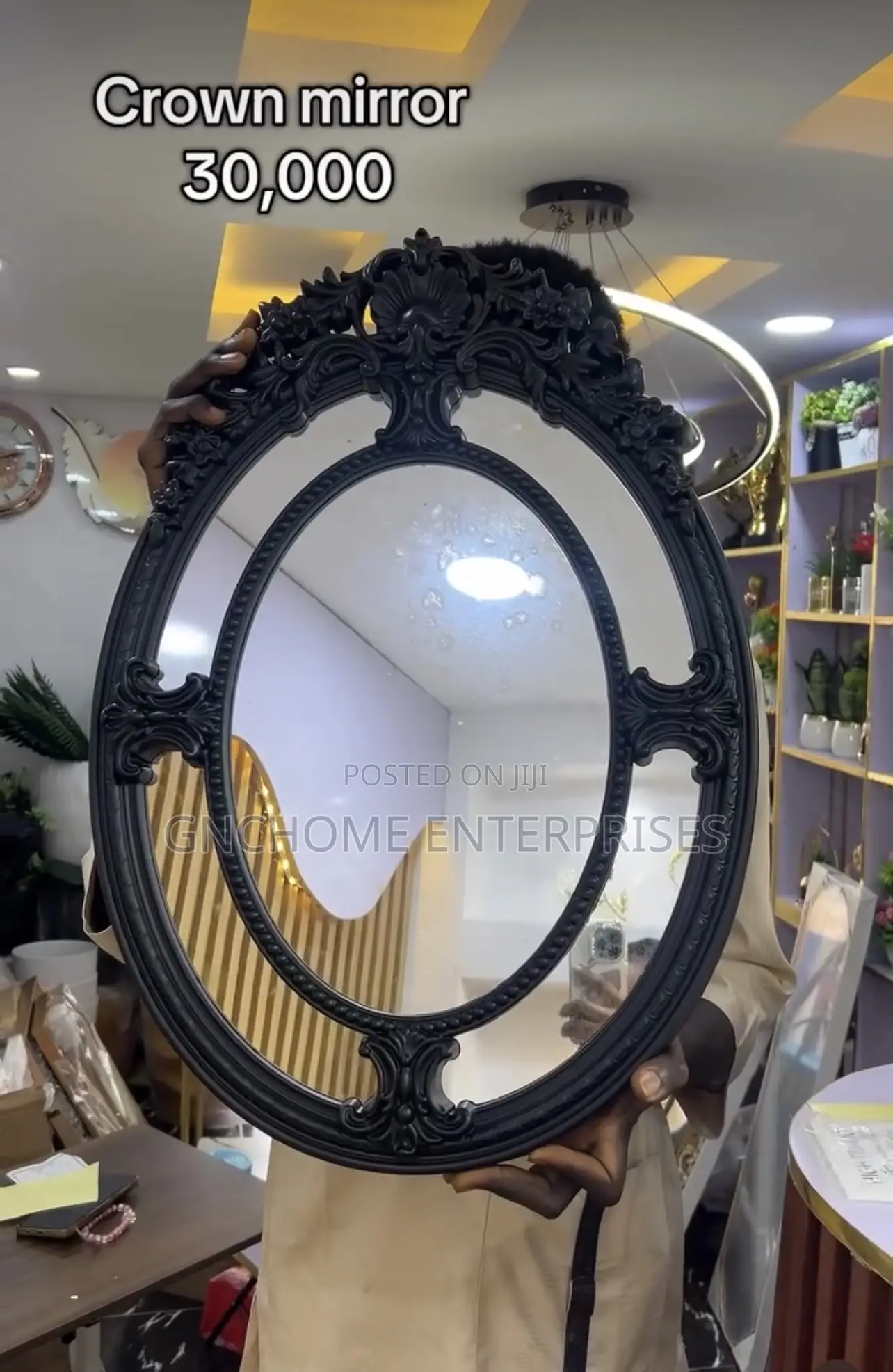 Black Barth Room Mirror
