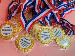 Gold Medals With White
