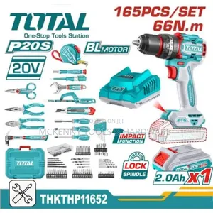 Total 165 PCS Cordless Multi Purpose Tools Set Thkthp11652