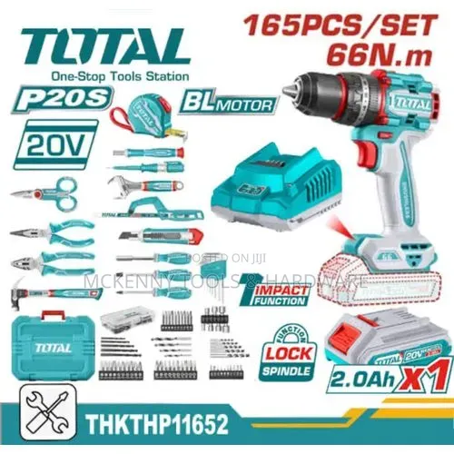Total 165 PCS Cordless Multi Purpose Tools Set Thkthp11652