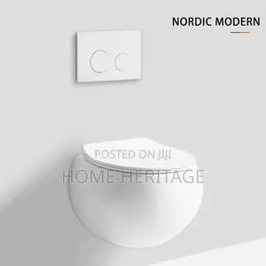Luxury Round Wall-Hung Toilet – Modern Space-Saving