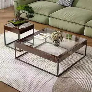 Minimalist Glass Twin Center Table