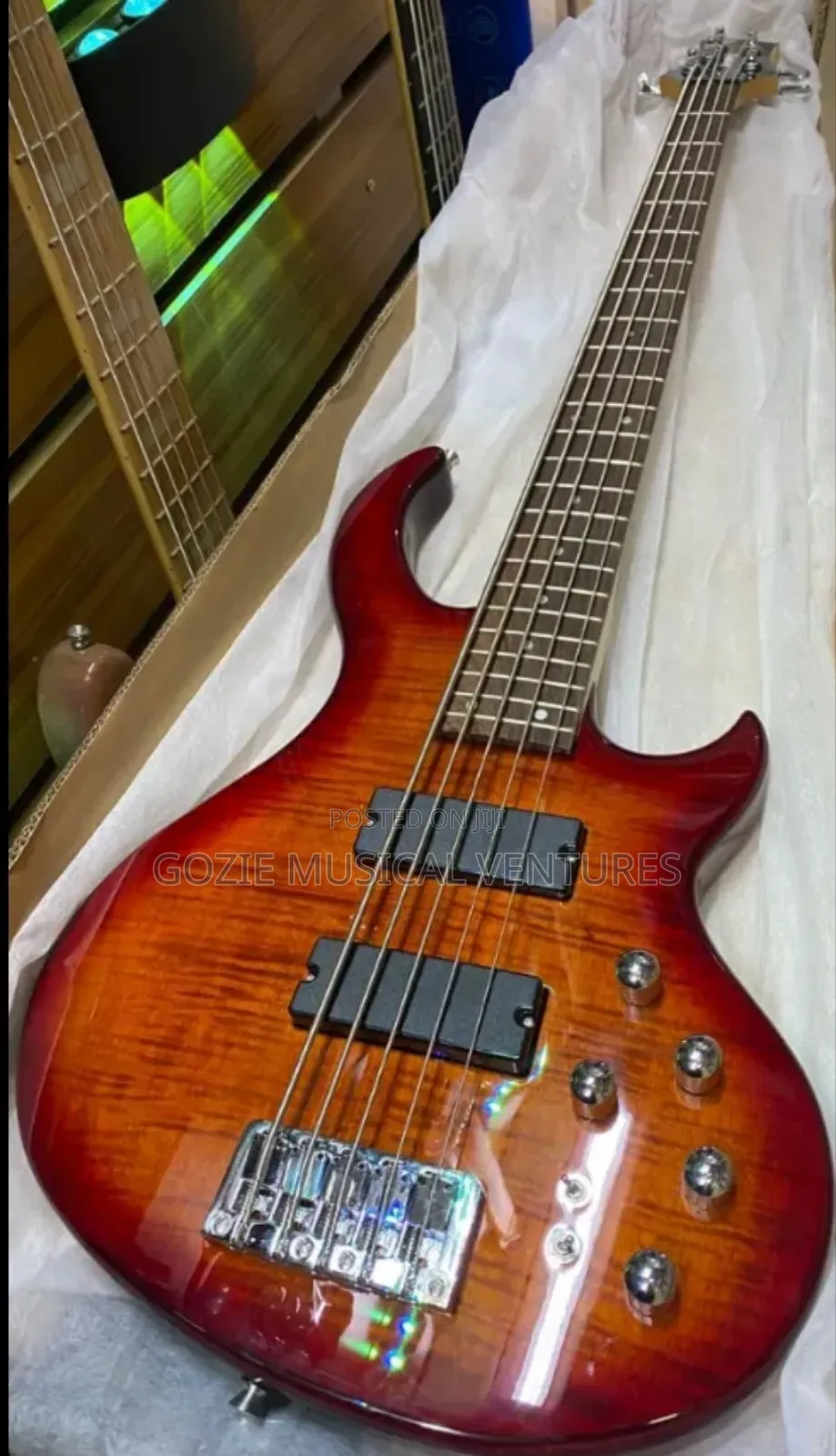 24frets Strinberg 5-Strings Bass Guitar Active Red Colour With Quality