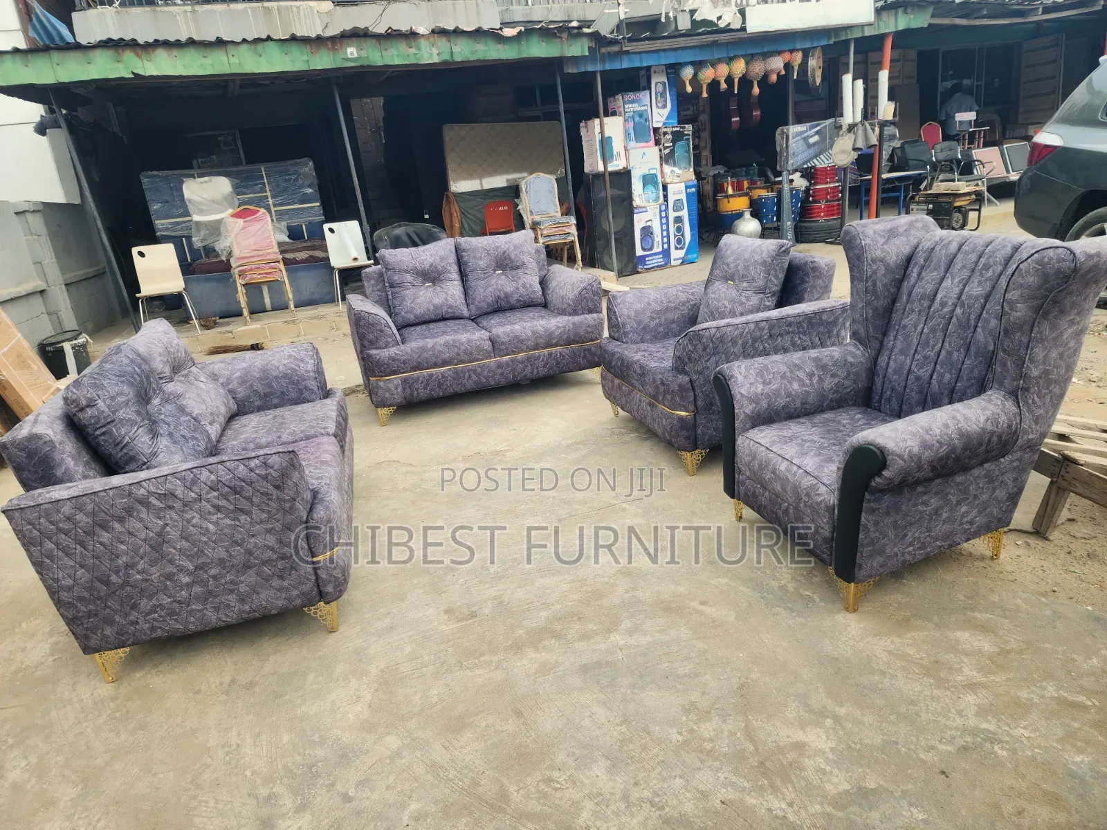 6 Seaters Padded Sofa Couch.