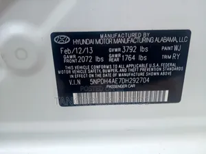 Hyundai Elantra 2014 White
