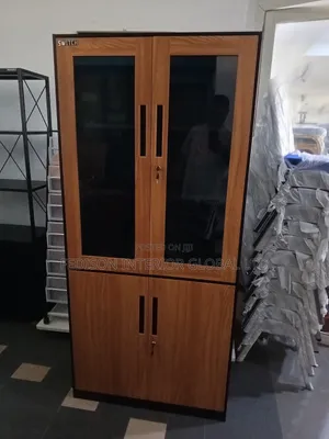 Metal Bookshelf With Glass