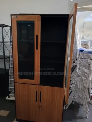 Metal Bookshelf With Glass